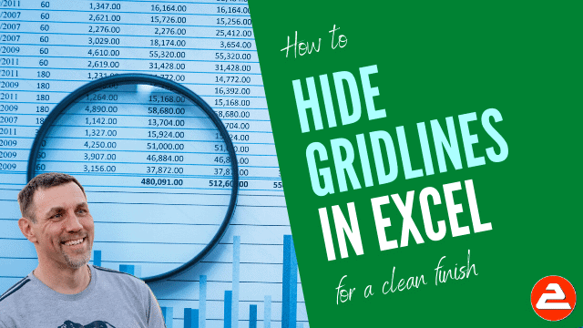 Hide the gridlines on an Excel spreadsheet