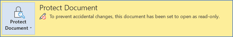 Always Open Read-Only protection setting enabled
