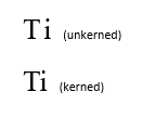 Kerning options in Microsoft Word font dialog for spacing letters